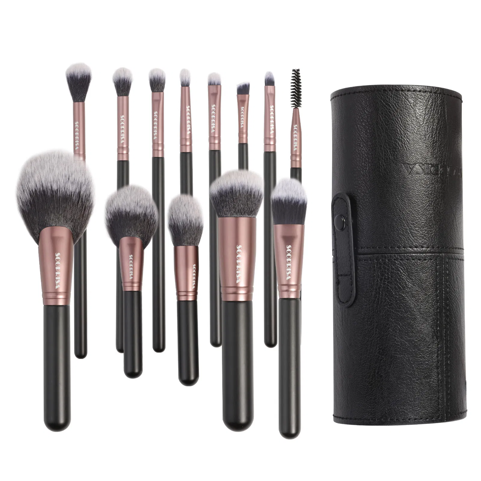 Conjunto de Pincéis de Maquiagem para Olhos com Base Vegana Premium Personalizada