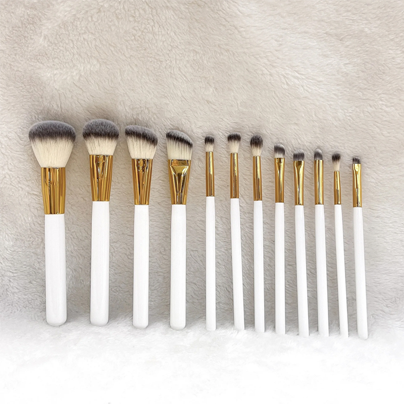 12 Conjunto de Pincéis de Maquiagem Profissional PCS Ferramentas Pó Base Sombra de Olhos Lábios Delineador Blush Pincéis de Maquiagem para o Rosto