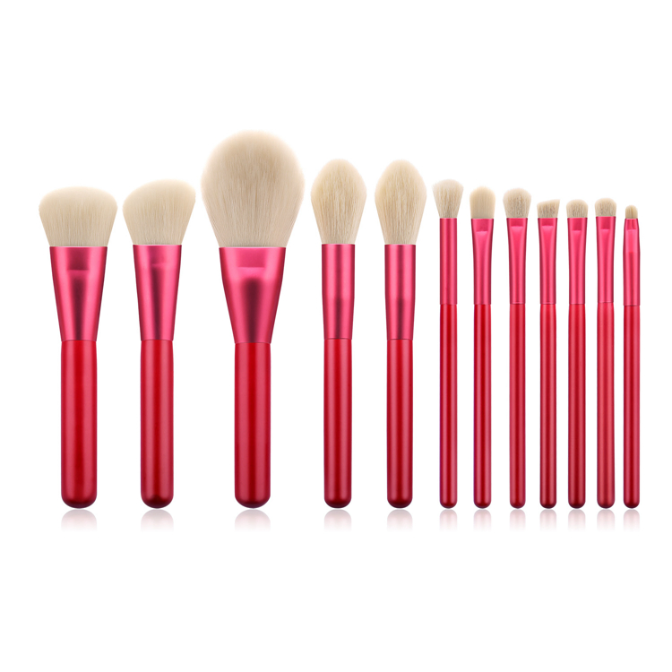 Ferramentas de Beleza por Atacado 12PCS Conjunto de Pincéis de Maquiagem Sintéticos Premium Conjunto de Pincéis de Maquiagem Pincel para Blush Pincel para Base Pincel para Sombra de Olho Pincel para Corretivo Pincel de Mistura Angulado