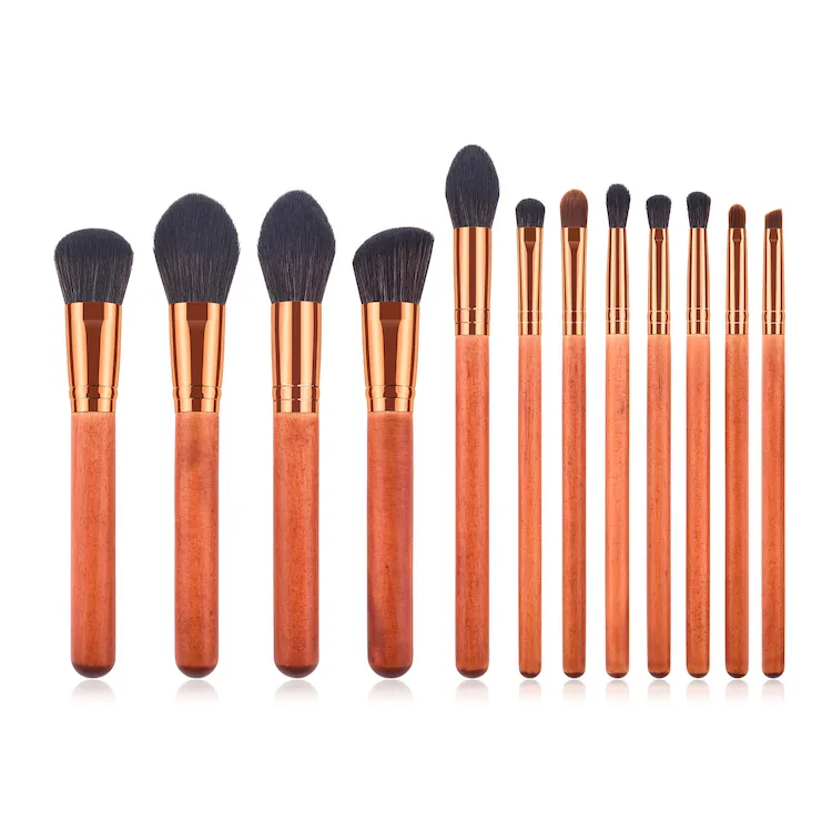 Pincéis de Maquiagem para Base Líquida em Creme, Corretivo, Olhos e Rosto com Cerdas Fluffy de Alta Densidade
