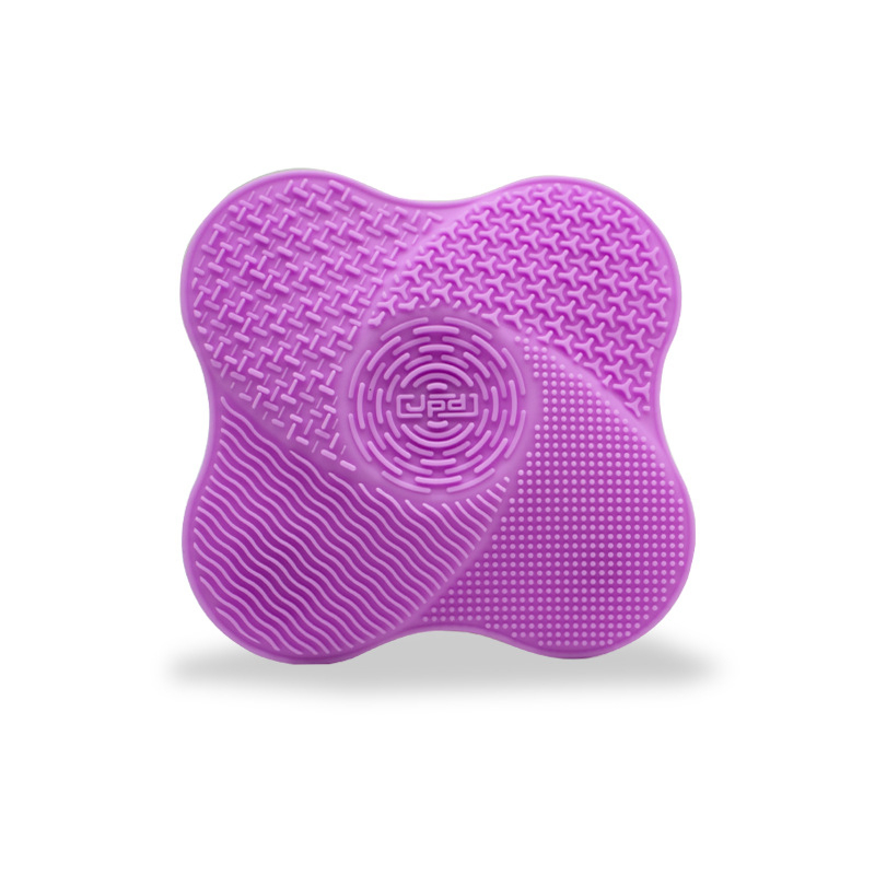 Tapete de Limpeza de Pincéis de Maquiagem de Silicone com Ventosa, Almofada Scrubber Multifuncional