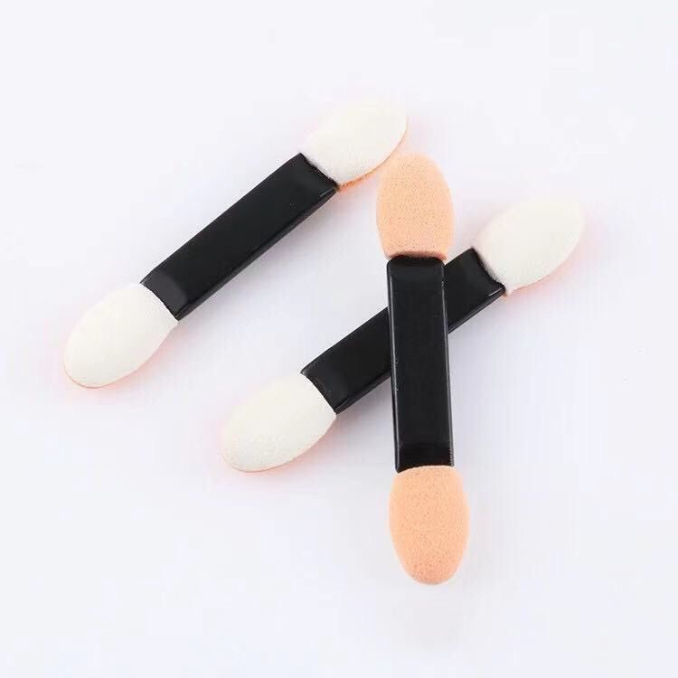 Pincel de Sombra para Olhos com Dupla Cabeça, Ferramentas de Maquiagem Descartáveis, Pincéis de Sombra para Olhos