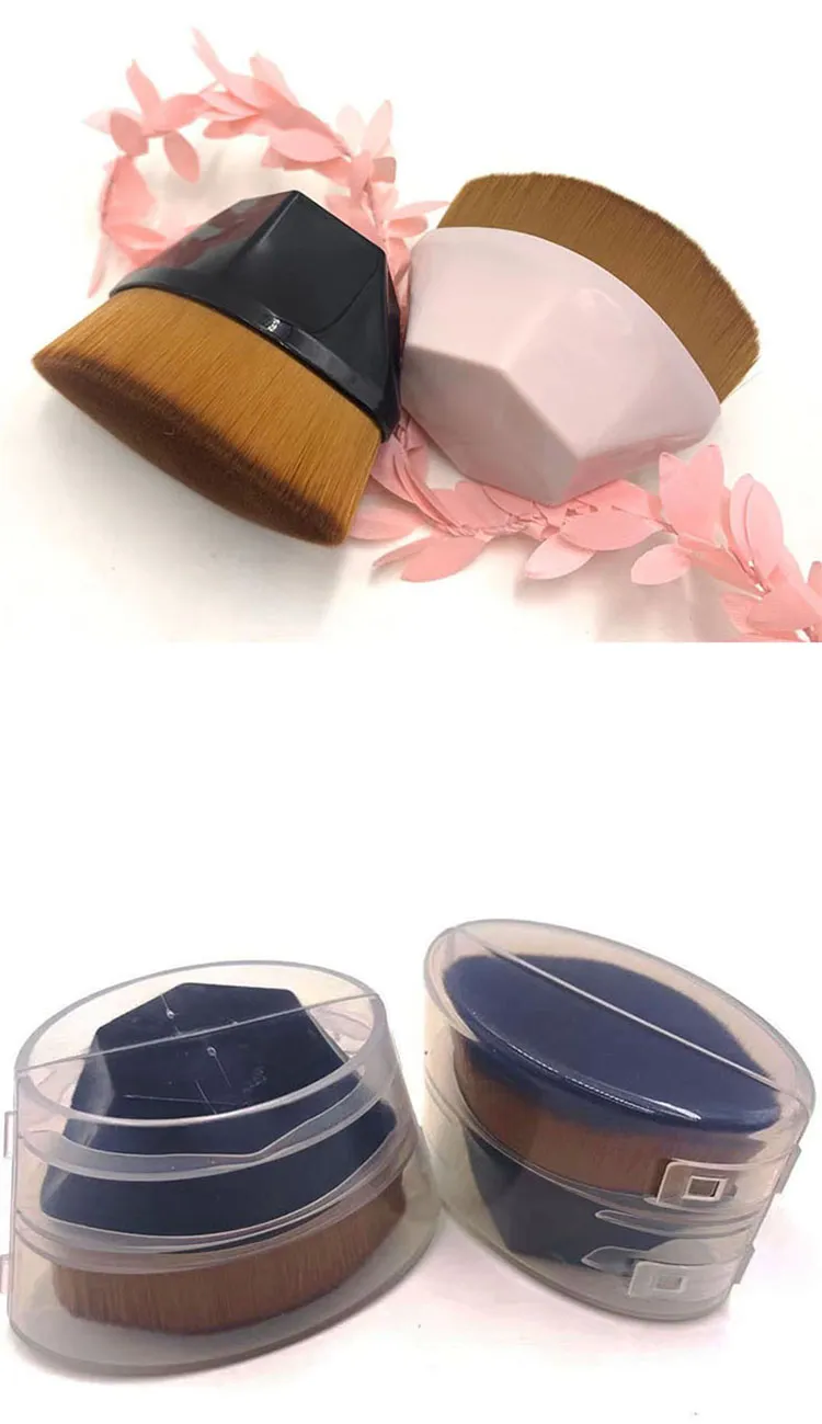 Pincel de Maquiagem para o Rosto Pincel Plano para Blush Líquido e Pó para Misturar Líquido