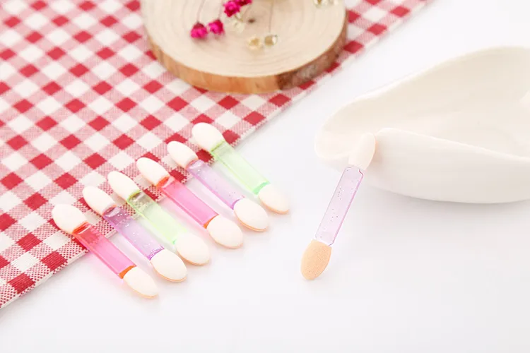 Pincel de Sombra para Olhos com Dupla Cabeça, Ferramentas de Maquiagem Descartáveis, Pincéis de Sombra para Olhos