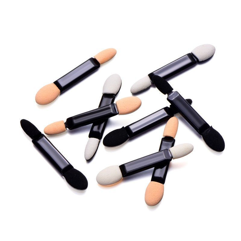 Pincel de Sombra para Olhos com Dupla Cabeça, Ferramentas de Maquiagem Descartáveis, Pincéis de Sombra para Olhos