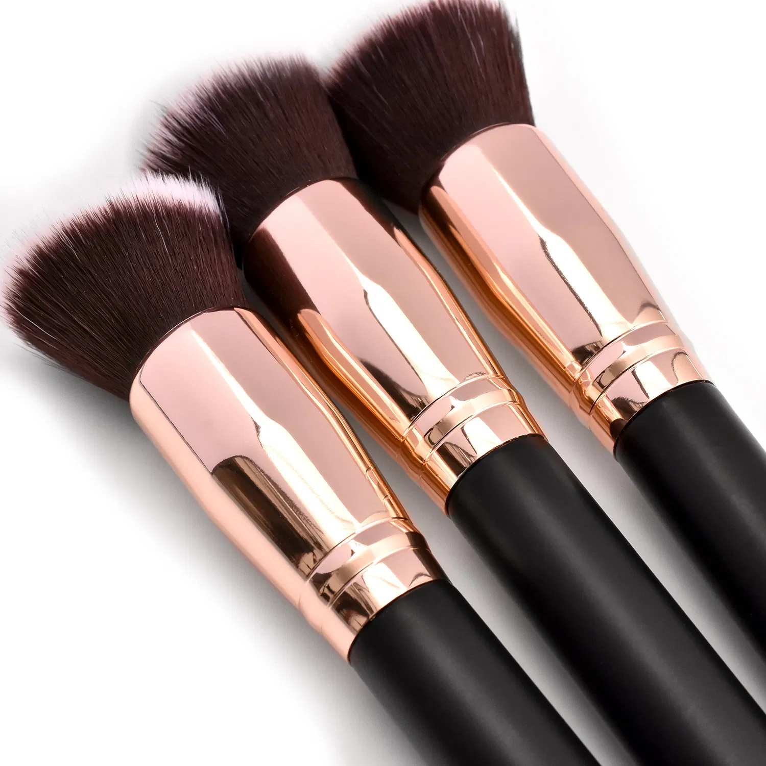 Pincel de Fundação Kabuki de Topo Plano de Marca Própria, Denso, Macio, Sintético para Maquiagem de Líquido, Creme e Pó