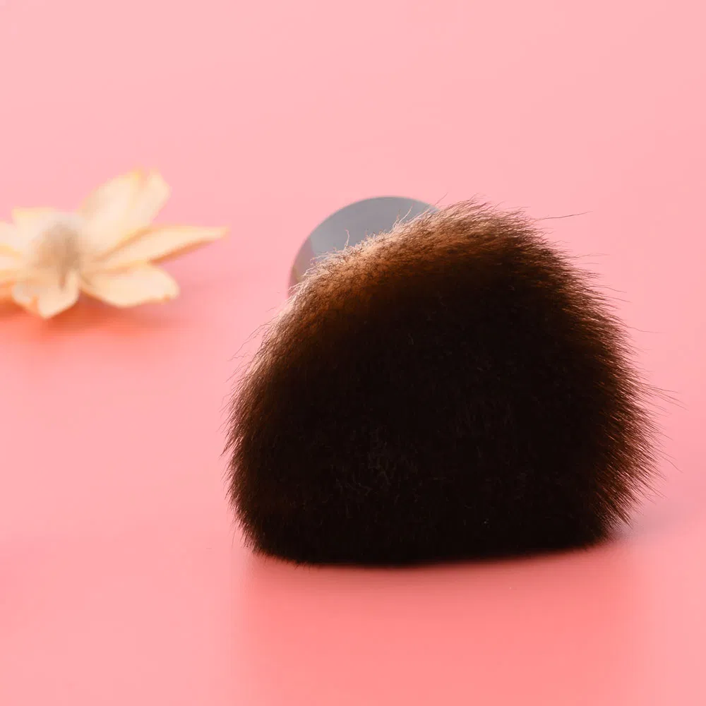 Pincel de Maquiagem para Blush em Pó Kabuki com Cabo de Alumínio - Escova Profissional de Beleza e Cuidados Cosméticos