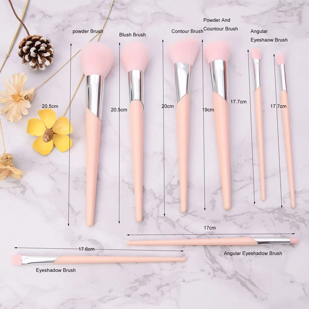 Pincel de Maquiagem para Blush em Pó Rosa Plástico, Base, Sombra para Olhos, Lábios, Novo Pincel de Beleza, Pincel Cosmético