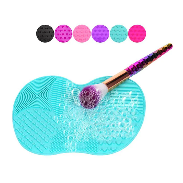 Limpeza de Pincéis de Maquiagem de Silicone, Escova para Limpeza de Pincéis de Fundação, Almofada para Lavagem de Pincéis, Gel de Limpeza para Pincéis, Ferramenta Manual