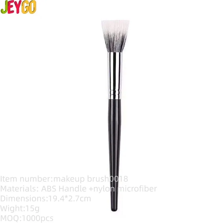 Pincel de Maquiagem para Blush de Cabelo Sintético de Alta Qualidade com Contorno Único e Cabo de Madeira Preta