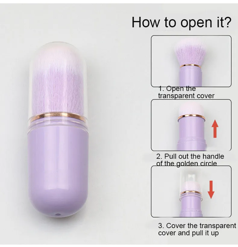 Conjunto de Pincéis de Maquiagem Mini Cosmético Portátil Profissional