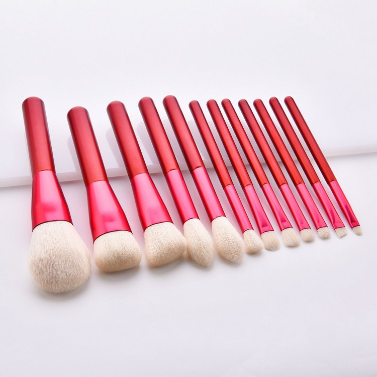 Ferramentas de Beleza por Atacado 12PCS Conjunto de Pincéis de Maquiagem Sintéticos Premium Conjunto de Pincéis de Maquiagem Pincel para Blush Pincel para Base Pincel para Sombra de Olho Pincel para Corretivo Pincel de Mistura Angulado