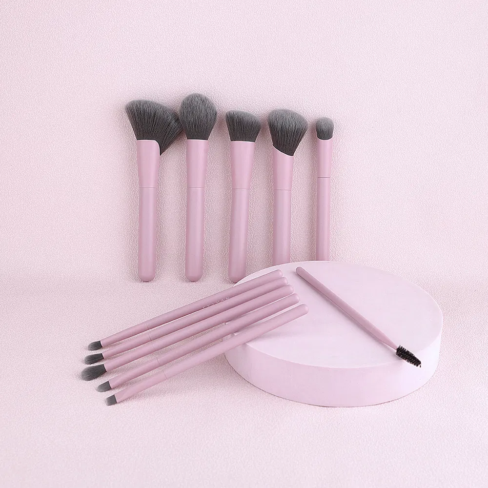 Conjunto de Pincéis de Maquiagem Veganos Pink Beautichen 12PCS - Pincel de Base Sintético Profissional de Marca Privada