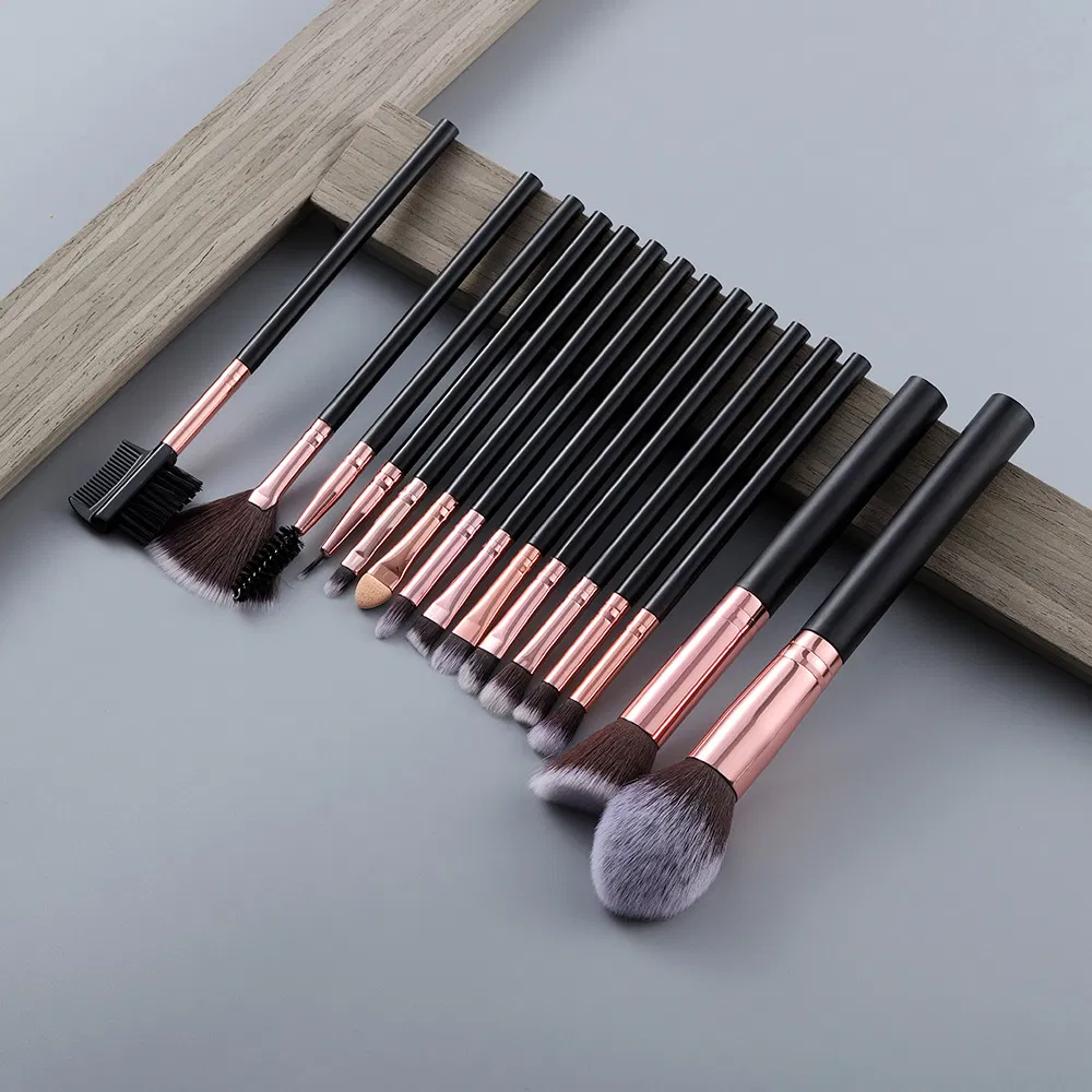 Conjunto de Pincéis de Maquiagem Profissional Vegano de Luxo com Etiqueta Privada, Amostra Grátis, Atacado de Pincéis de Maquiagem