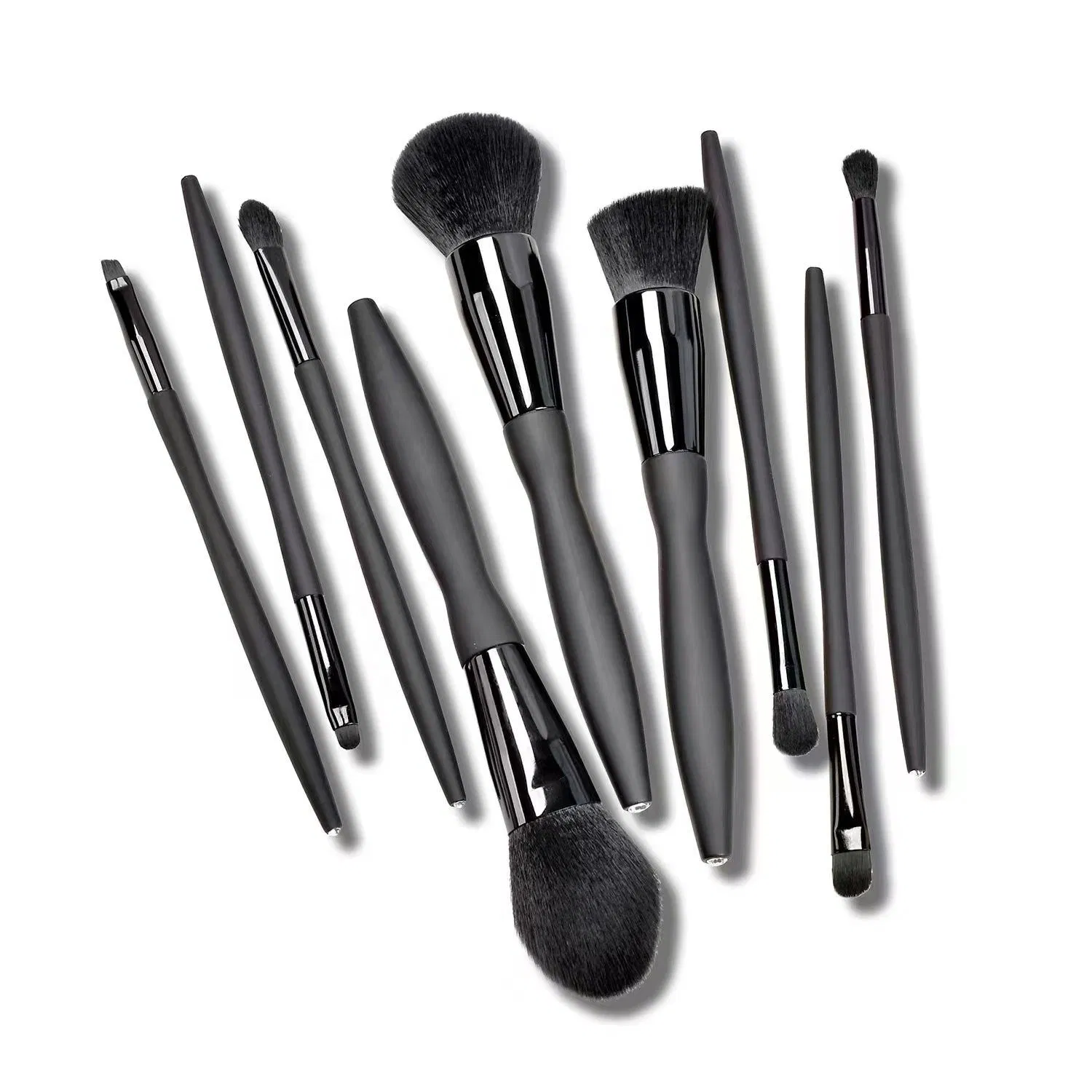 9 PCS Synthetic Luxury Professional Private Label Makeup Brush Set with Belt Bag