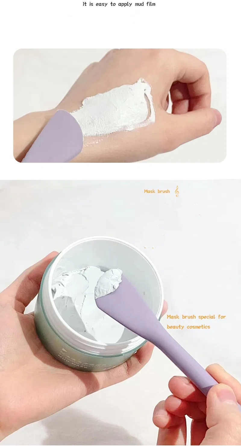 Aplicador de Máscara Facial de Silicone com Dupla Face e Escova de Limpeza para Maquiagem