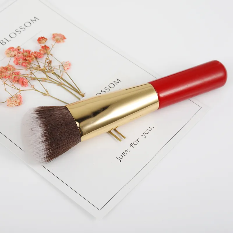 Pincel de Blush Vegano Edição de Cores com Ângulo Suave Perfeito para Blushes e Contorno