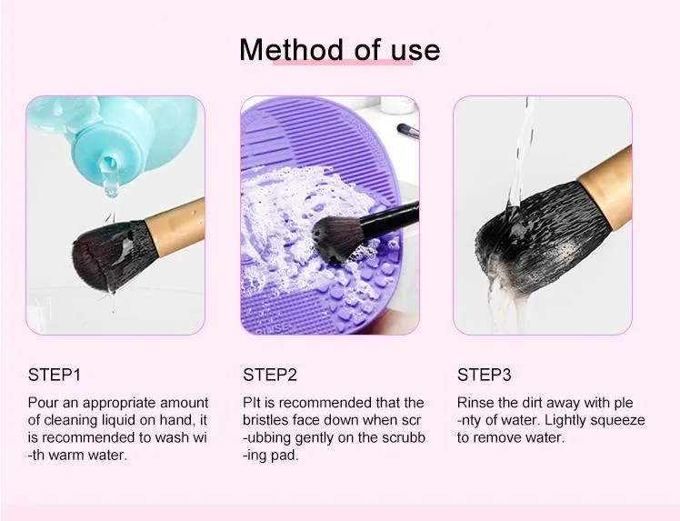 Fornecimento de Fábrica Mini Multi Cor Limpador de Pincéis de Maquiagem Almofada de Limpeza Pincéis de Maquiagem Limpador Tapete de Limpeza de Pincéis de Maquiagem de Silicone