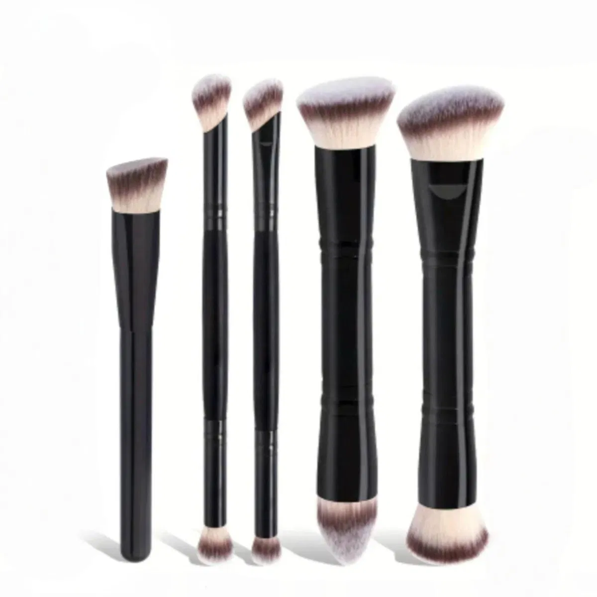 Custom Portable Double-Sided Makeup Brush Set Multi-Functional Foundation Blush Eye Brushes
