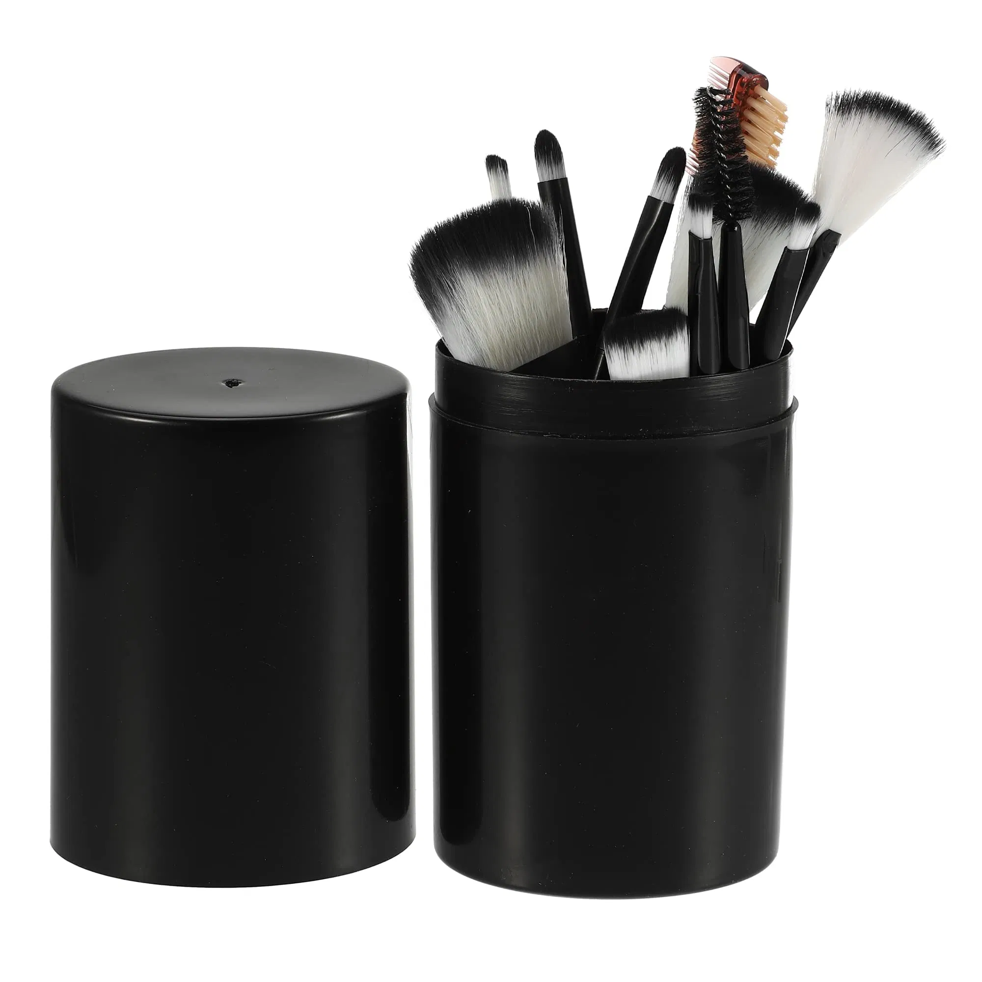 12 Conjunto de Pincéis de Maquiagem Preto de Alta Qualidade da PCS Travel Wholesale