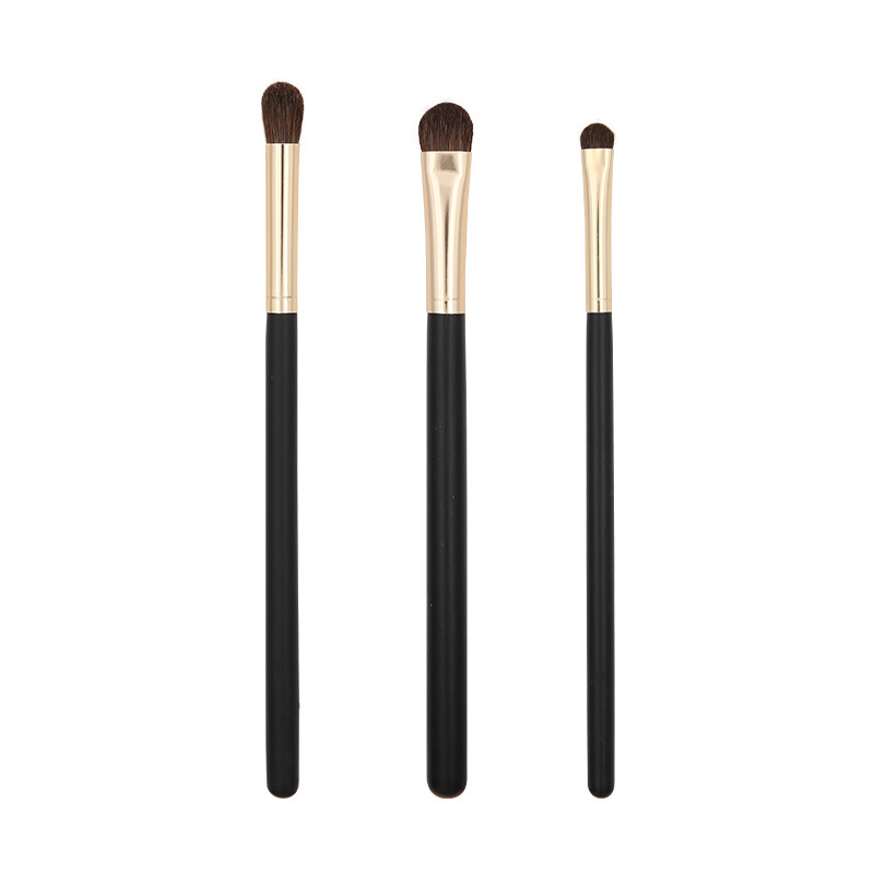 3PCS Pincel de Sombra para Olhos de Cabelo de Pônei Básico Pincel de Fundação de Maquiagem de Cabelo Animal