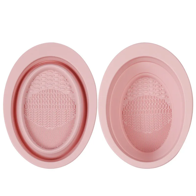 Bowl de Limpeza de Pincéis de Maquiagem de Silicone Reutilizável e Dobrável para Utensílios Domésticos