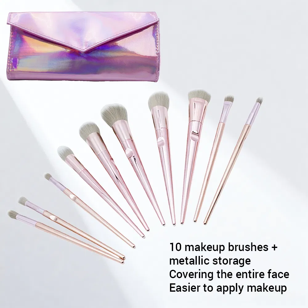 10-Fingerprint Conjunto de Pincéis de Maquiagem Pincel para Blush