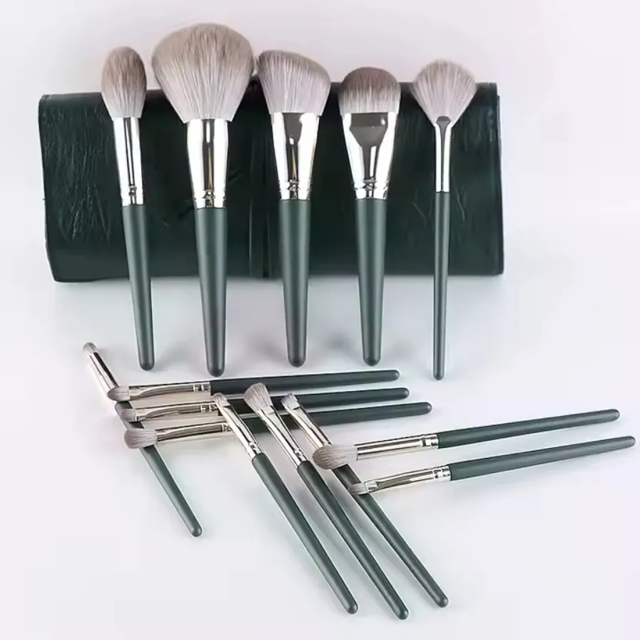 Conjunto de pincéis para maquiagem de 18PCS, para pele, pincéis para maquiagem sintéticos Private Label