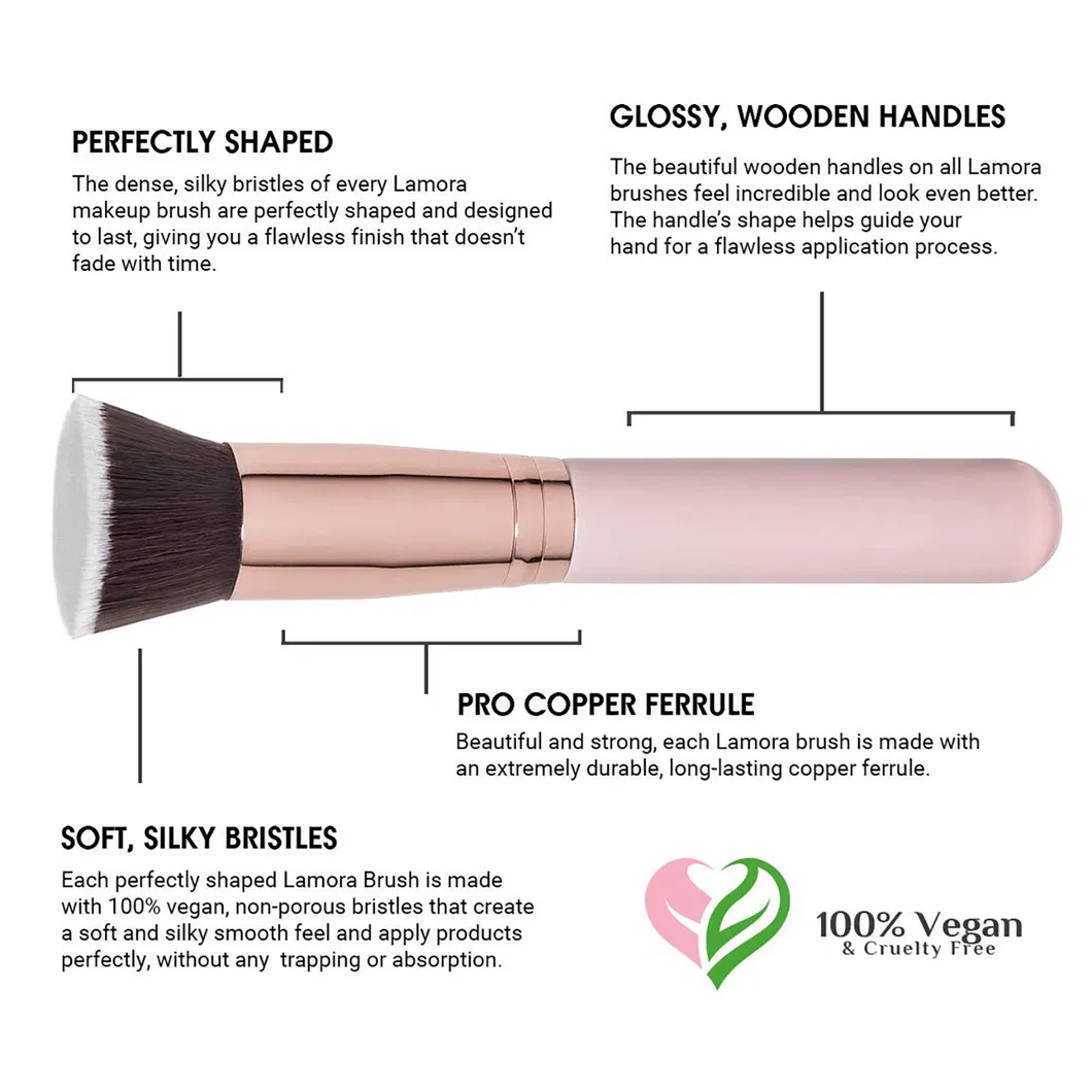 Amostra Grátis de Pincéis com Cabo Rosa Personalizados Geffree Star Contorno Bronzer Blush Pincéis de Maquiagem James Charles