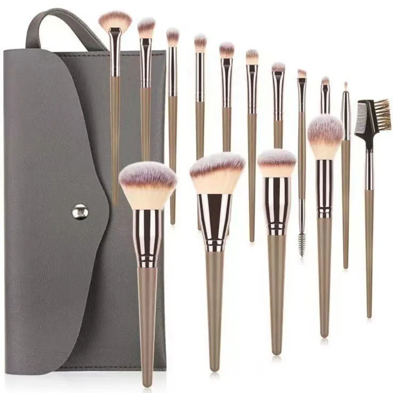 10-Fingerprint Conjunto de Pincéis de Maquiagem Pincel para Blush
