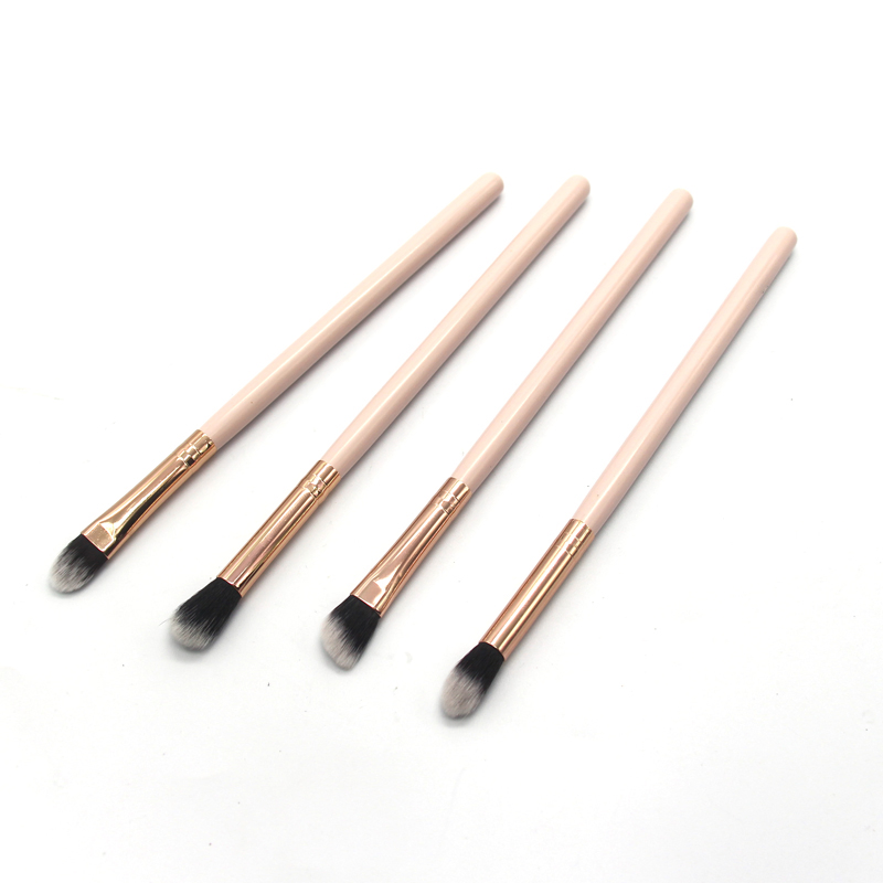 4PCS Conjunto de Pincéis de Maquiagem Rosa Ferramenta Cosmética Pó Sombra de Olho Base Blush Mistura Beleza Pincel Maquiagem