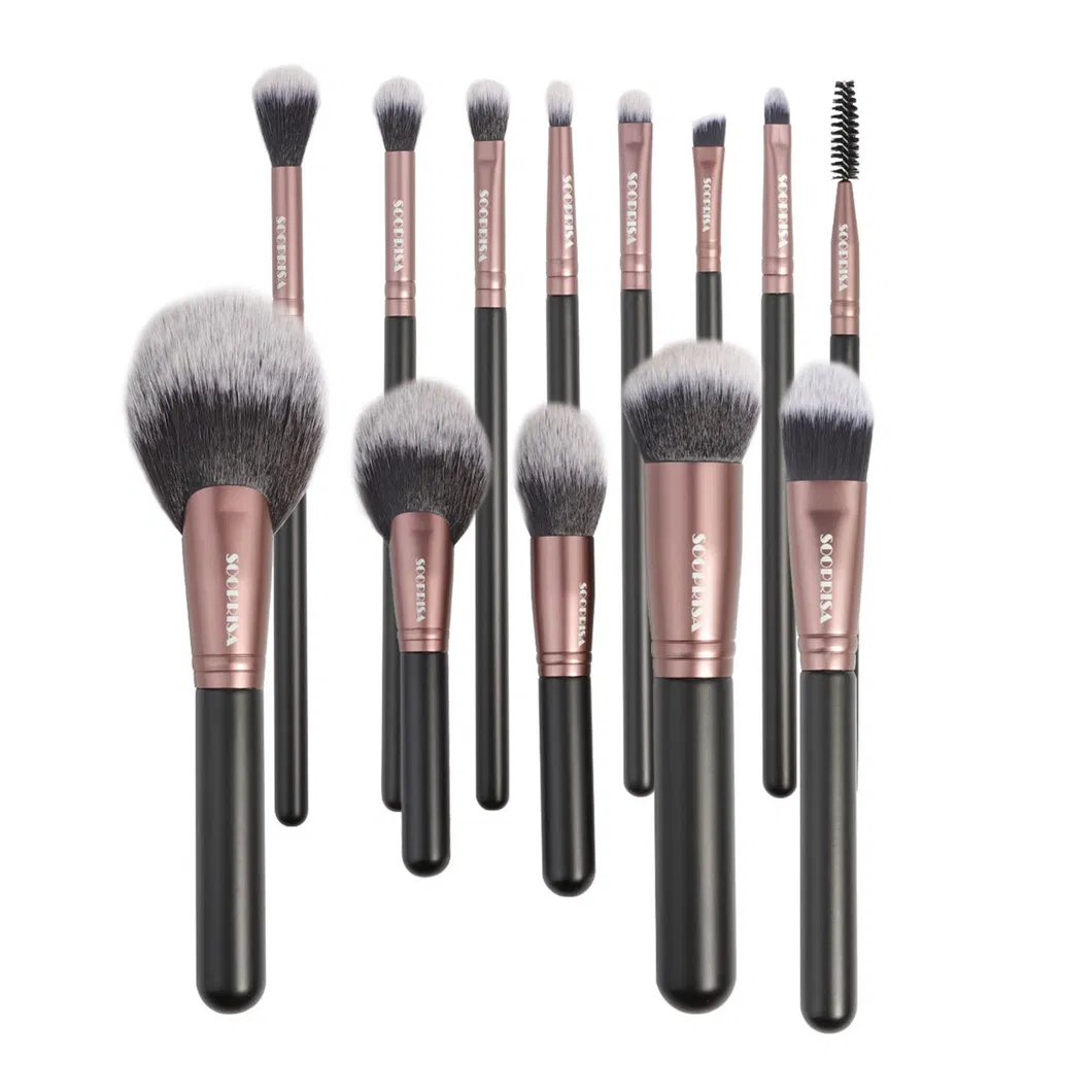 Conjunto de Pincéis de Maquiagem para Olhos com Base Vegana Premium Personalizada