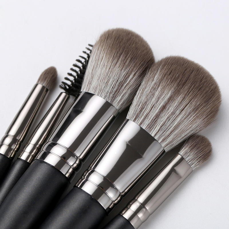 Hot Sales Vegan Hair 5PCS Mini Travel Makeup Brush Set with Cosmetic Bag
