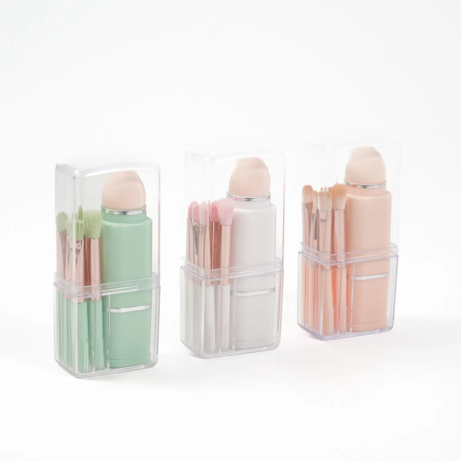 Pincel de Maquiagem Mini Portátil Personalizado e Ecológico Rosa