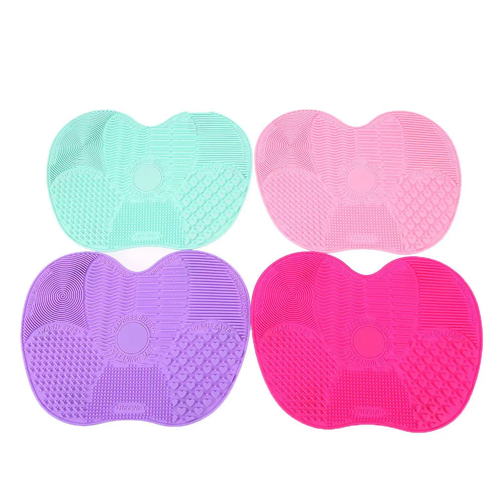 Fornecimento de Fábrica Mini Multi Cor Limpador de Pincéis de Maquiagem Almofada de Limpeza Pincéis de Maquiagem Limpador Tapete de Limpeza de Pincéis de Maquiagem de Silicone