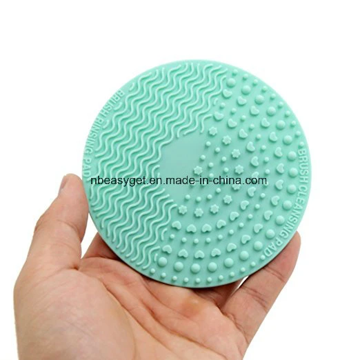 Almofada de Limpeza de Pincéis de Maquiagem de Silicone em Forma Redonda Esg10378