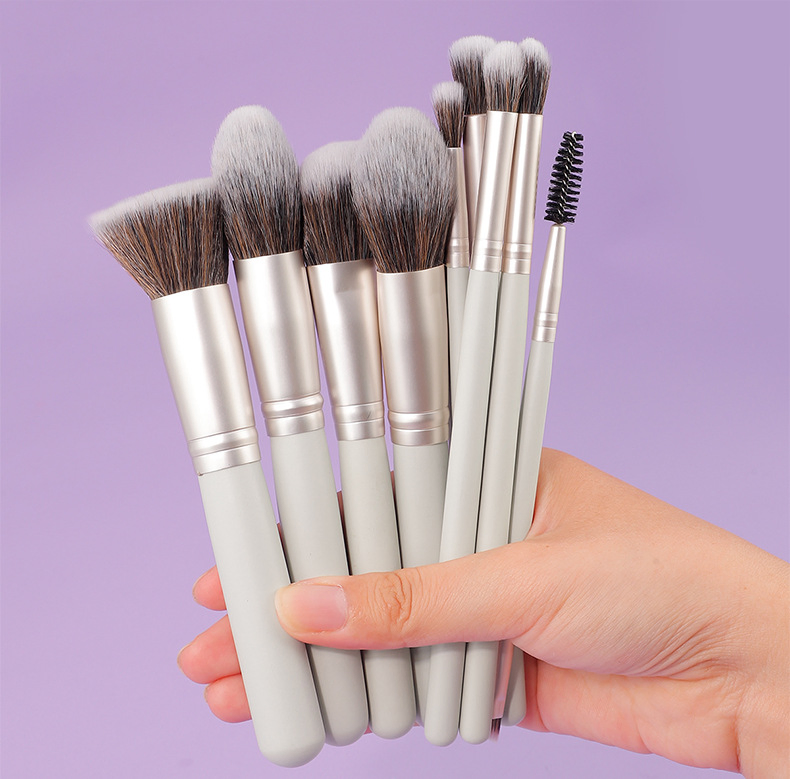 New Custom Logo 10PCS Makeup Brush Set Powder Blending Cosmetic Brushes