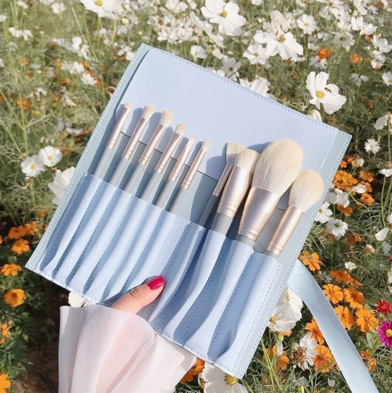 Conjunto de Pincéis de Maquiagem de Luxo para Olhos, Corretivo, Lábios e Maquiagem