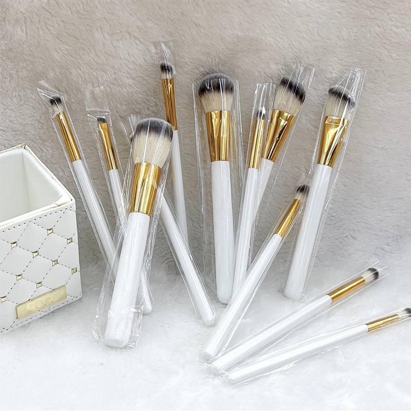 12 Conjunto de Pincéis de Maquiagem Profissional PCS Ferramentas Pó Base Sombra de Olhos Lábios Delineador Blush Pincéis de Maquiagem para o Rosto
