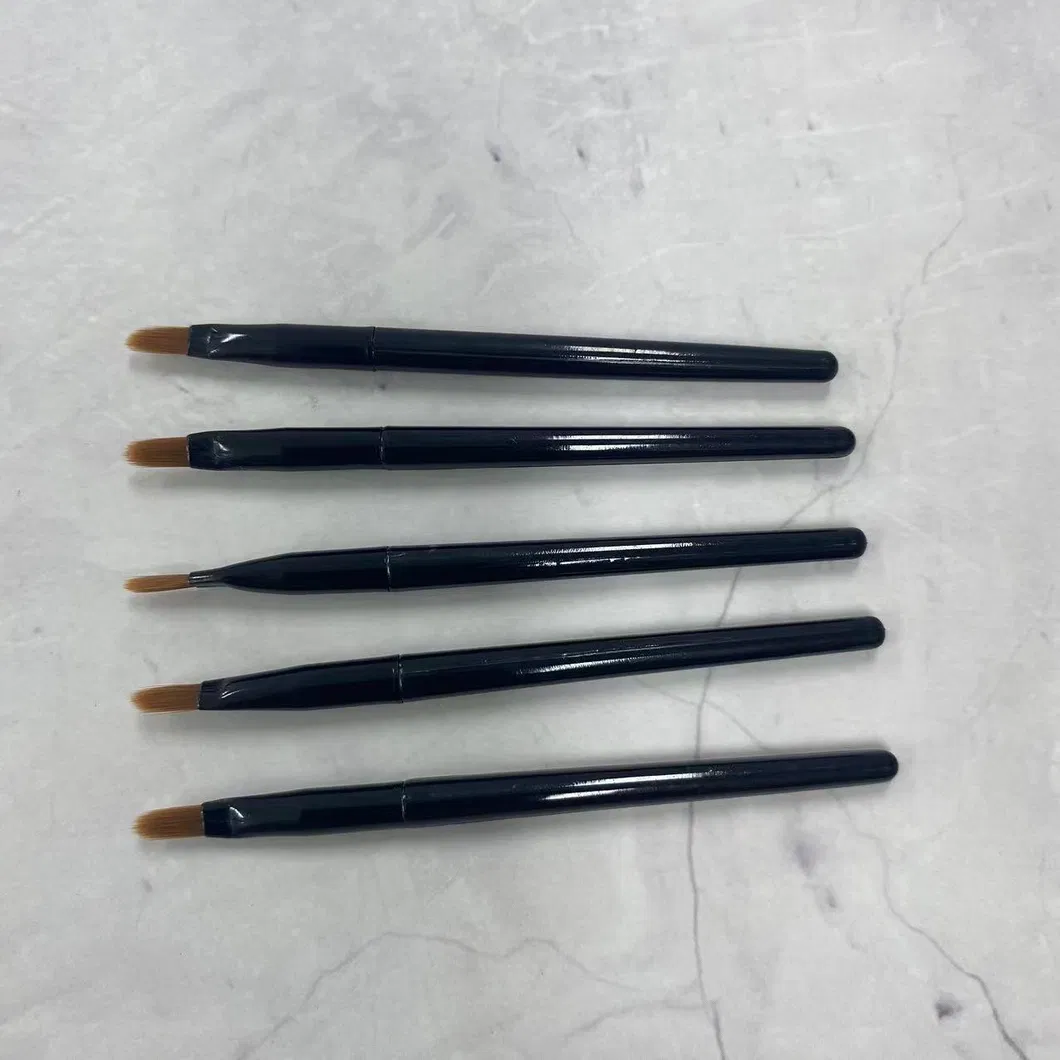 Conjunto de Pincéis de Maquiagem para Sombra de Olhos, Sobrancelha e Corretivo com Pincéis de Plástico Pequenos e Angulados