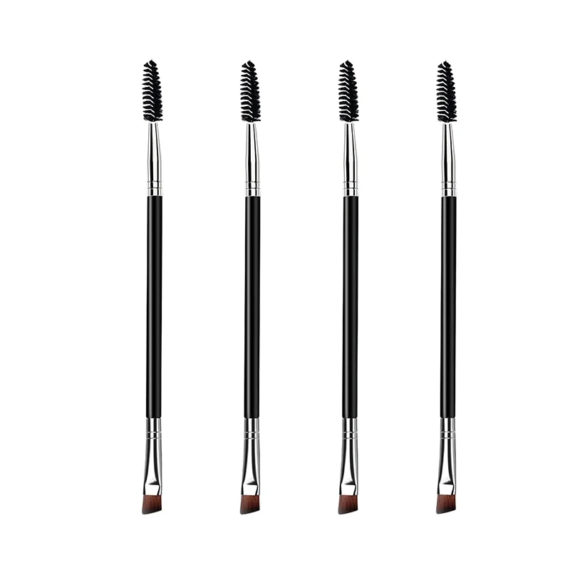 Escova de Sobrancelha de Duas Pontas, Curvador de Cílios, Escova Espiral, Escova de Sobrancelha Angulada Única, Ferramenta de Maquiagem para Olhos
