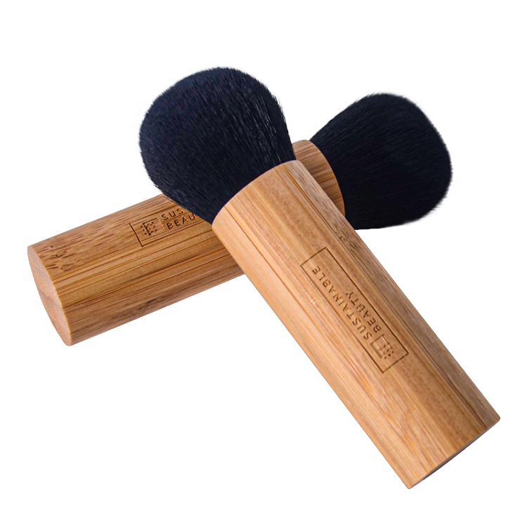 Conjunto de Pincéis de Maquiagem Docolor para o Rosto em Bambu Multifuncional, Vegano, Livre de Crueldade, com Pelo de Raposa e Cabelo de Cabra, Roxo