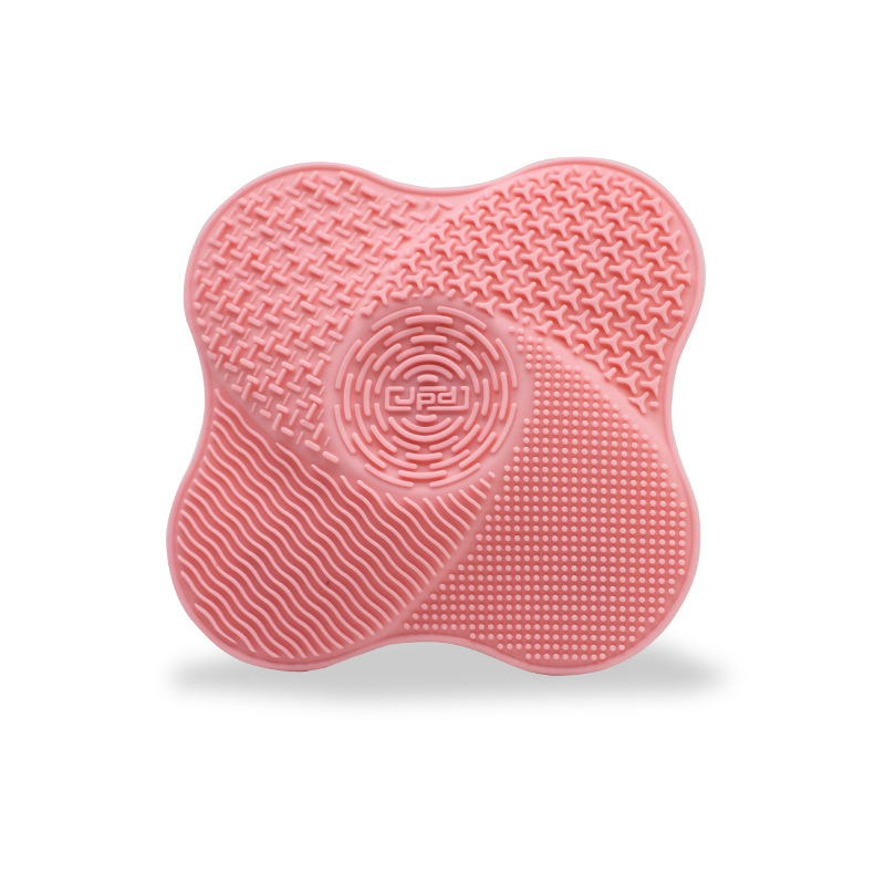 Tapete de Limpeza de Pincéis de Maquiagem de Silicone com Ventosa, Almofada Scrubber Multifuncional