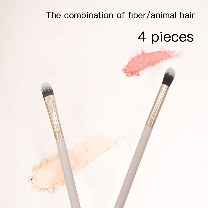 4PCS Conjunto de Pincéis de Maquiagem Rosa Ferramenta Cosmética Pó Sombra de Olho Base Blush Mistura Beleza Pincel Maquiagem