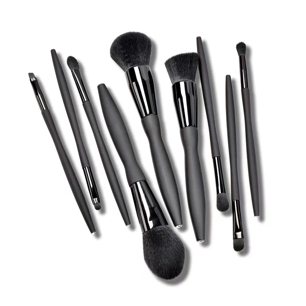 9 PCS Synthetic Luxury Professional Private Label Makeup Brush Set with Belt Bag