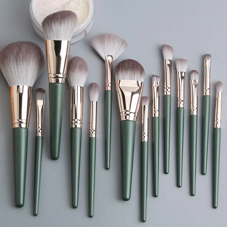 Venda Quente 14 PCS Equipamento de Beleza de Luxo Conjunto de Pincéis de Maquiagem para Cosméticos