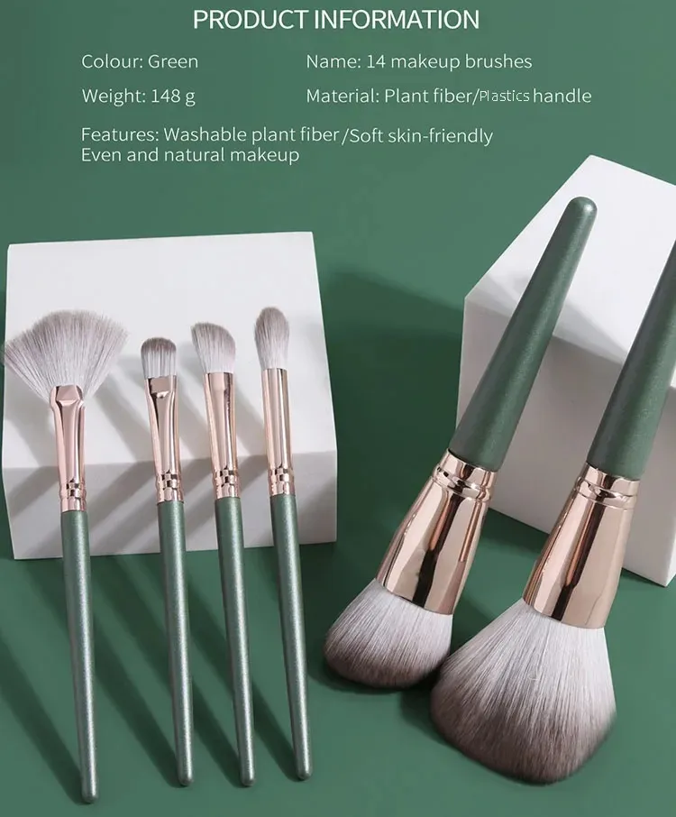 Venda Quente 14 PCS Equipamento de Beleza de Luxo Conjunto de Pincéis de Maquiagem para Cosméticos