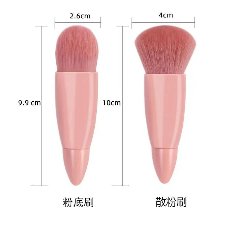 Conjunto Completo de Viagem Portátil com Espelho Pó de Sombra para Olhos Blush Ferramentas de Maquiagem Corretivo 5 Pincéis de Maquiagem