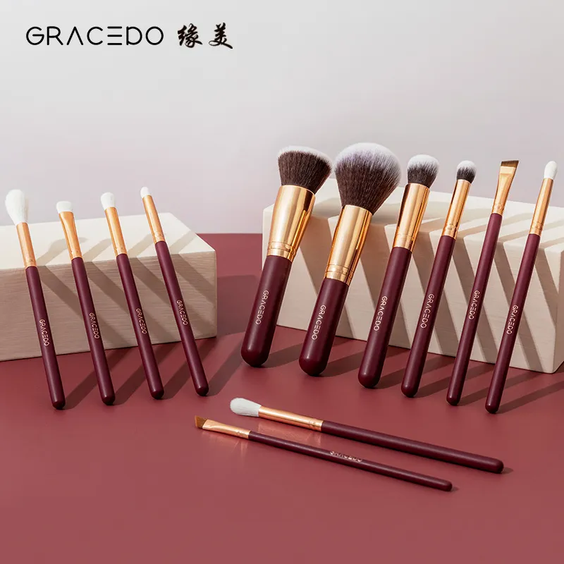 Conjunto Completo de Pincéis de Maquiagem para Base, Corretivo e Sombra