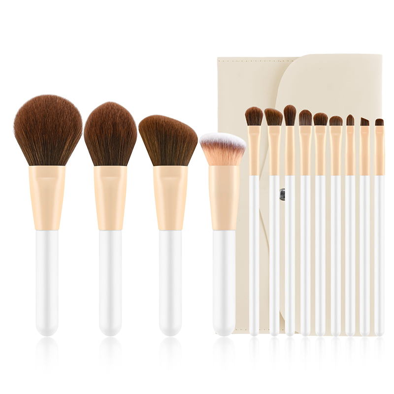 Conjunto de Pincéis de Maquiagem de Marca Própria 13PCS Pincéis Cosméticos Sintéticos Premium para Base e Corretivo